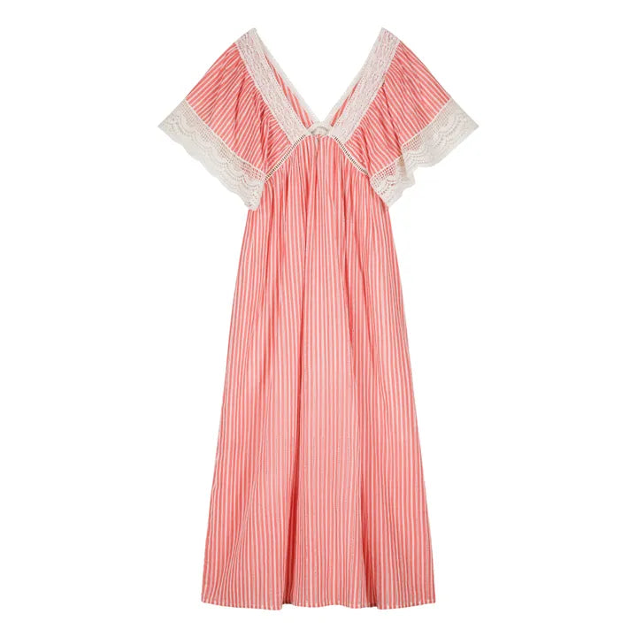 Ashila Dress - Strawberry Stripes