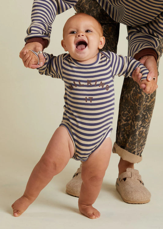 Milking It Stripe Bodysuit - Inky