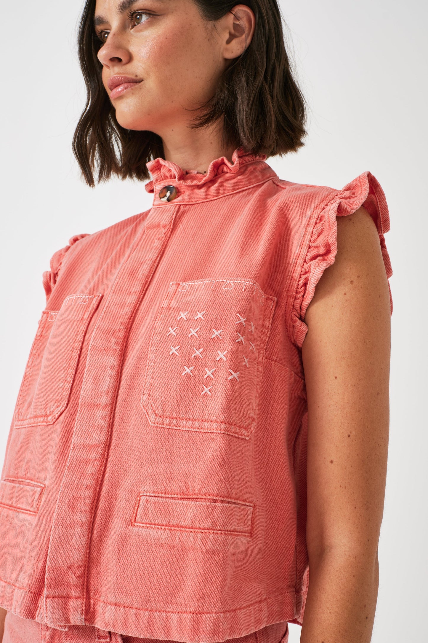 Dear Pablo Waistcoat - Mineral Red