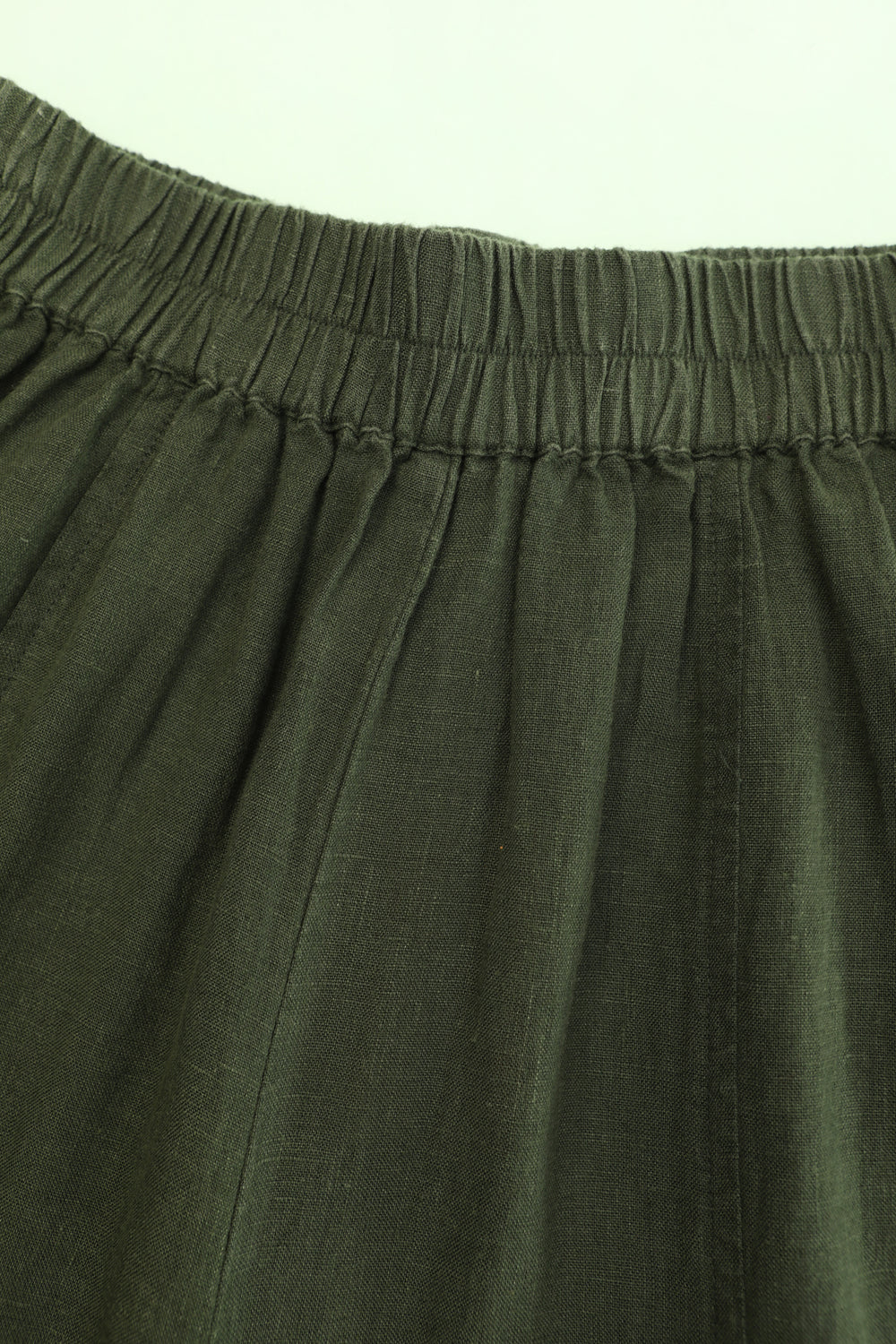 Basic Linen Trousers - Hunter Green