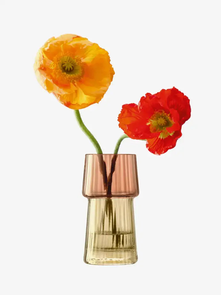 Gems Vase H12cm Amber