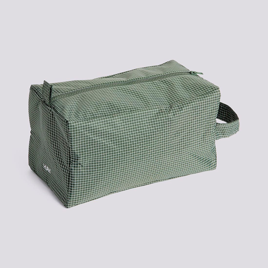 Grid Wash Bag - Medium Dark Green