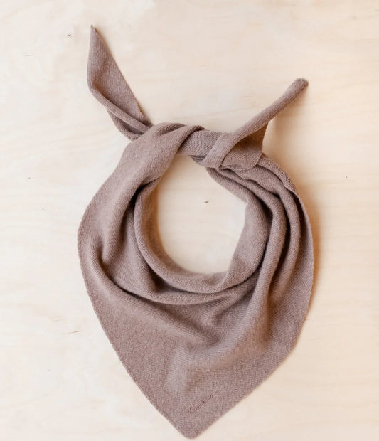 Merino Triangle Scarf In Coffee