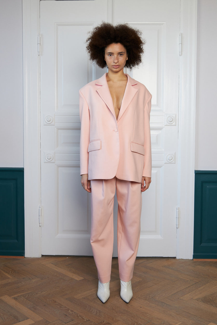 W ROTATES Oversized Blazer Pale Pink