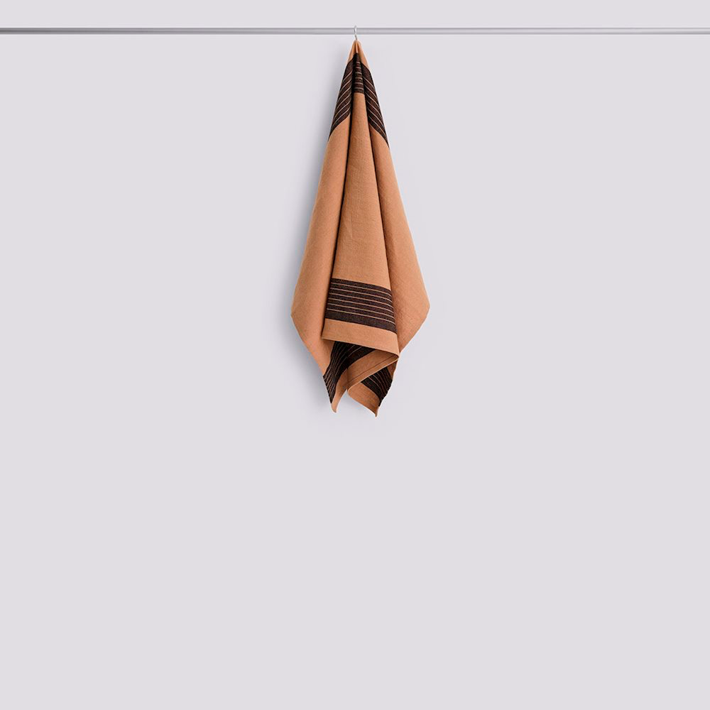 Linear Tea Towel - Mocca
