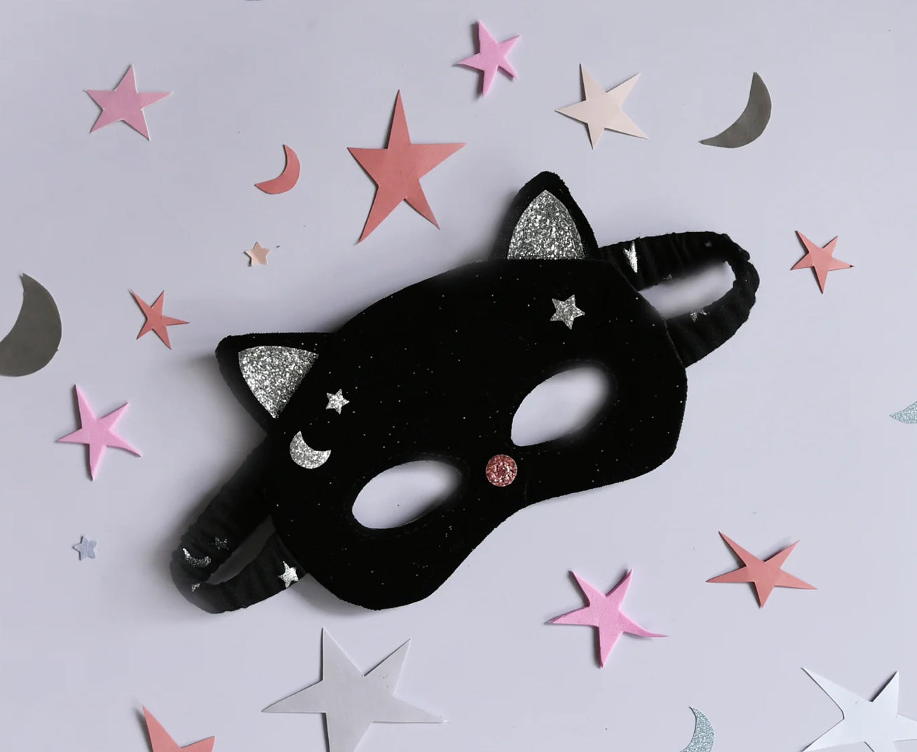 Velvet Black Cat Mask (3-10 years)