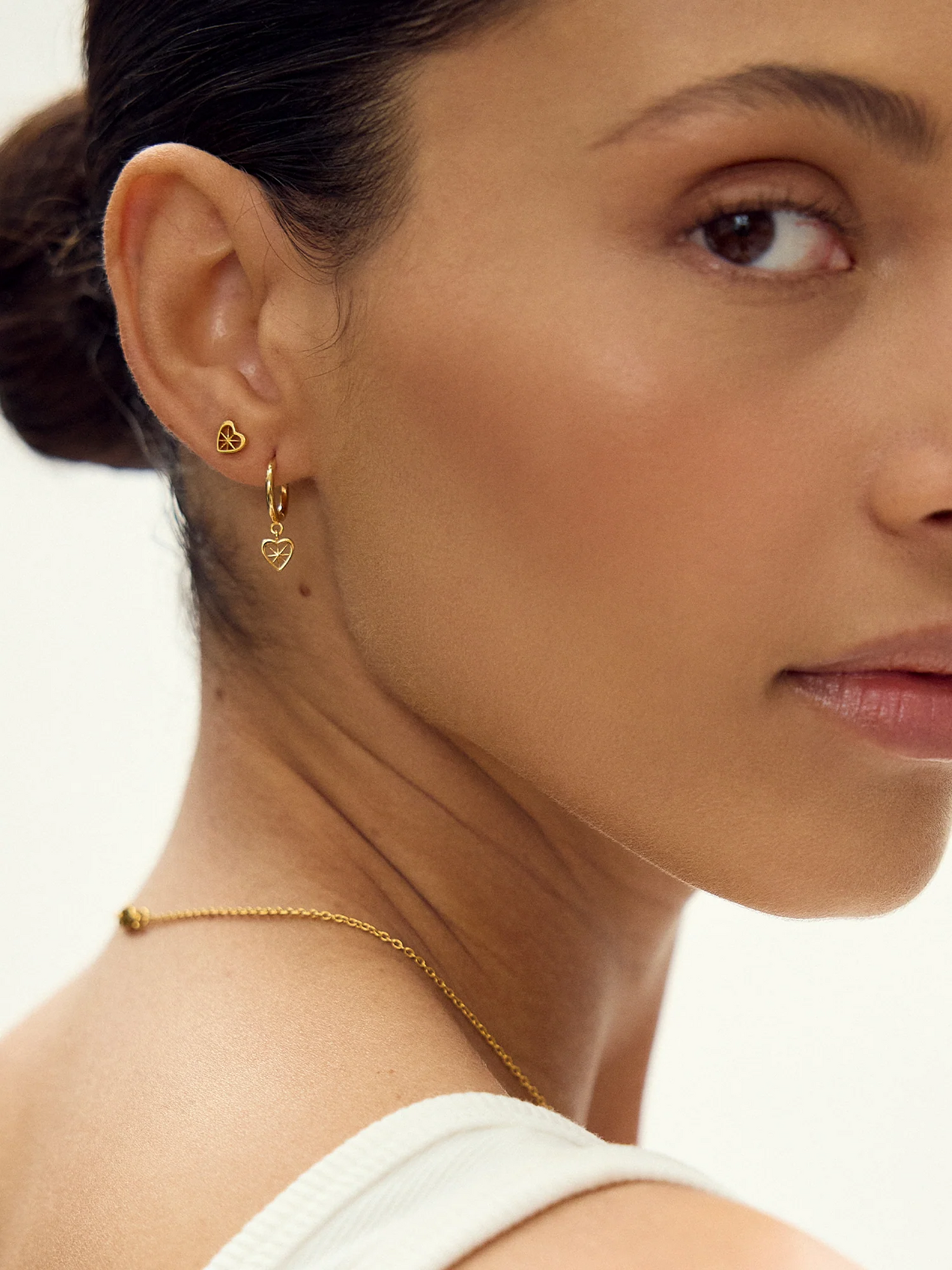 Love Story Heart Hoop Earrings