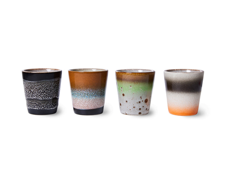 70s Ceramic: Ristretto Mugs Good Vibes (Set Of 4)