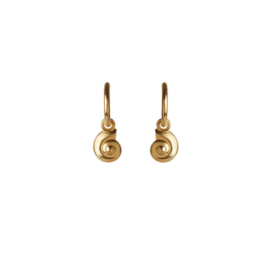 Inanna Spiral Mini Hoops - Gold