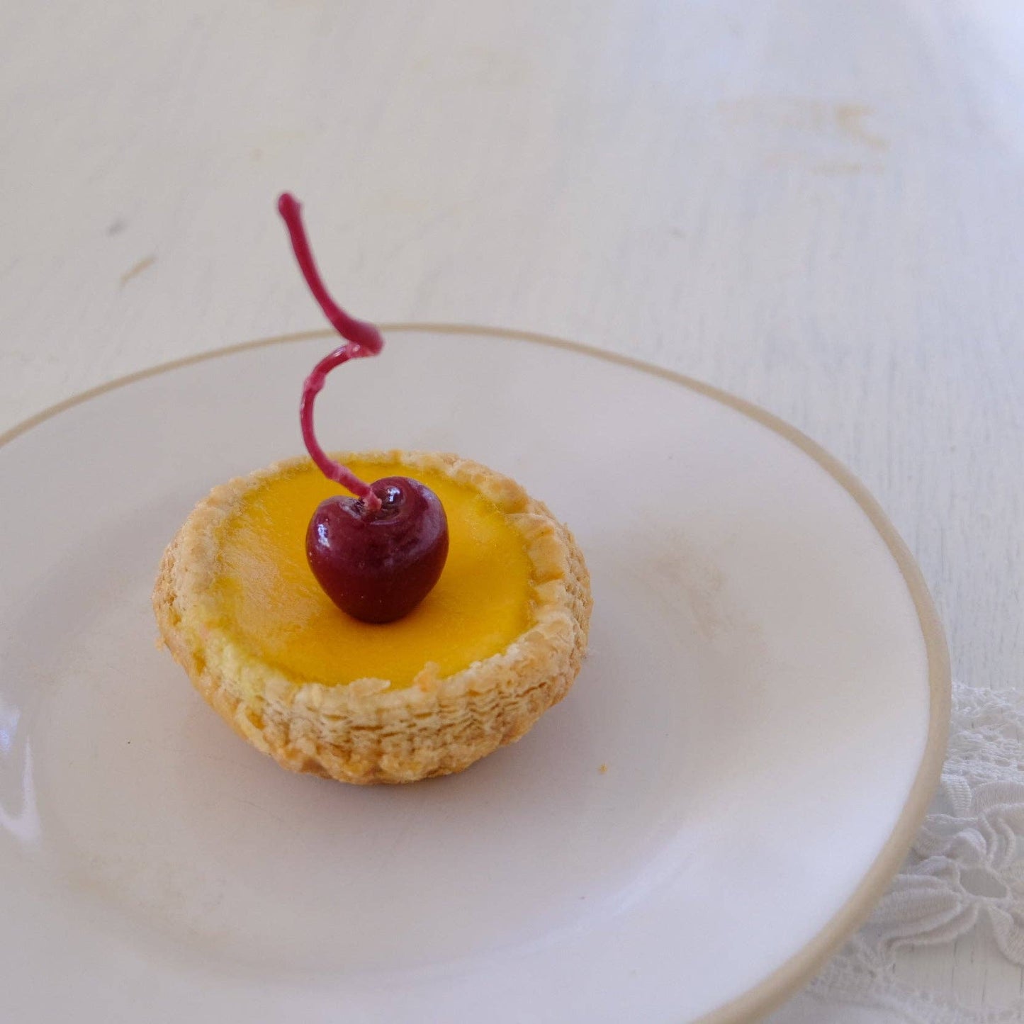 Cherry Beeswax Birthday Candles Set of 5