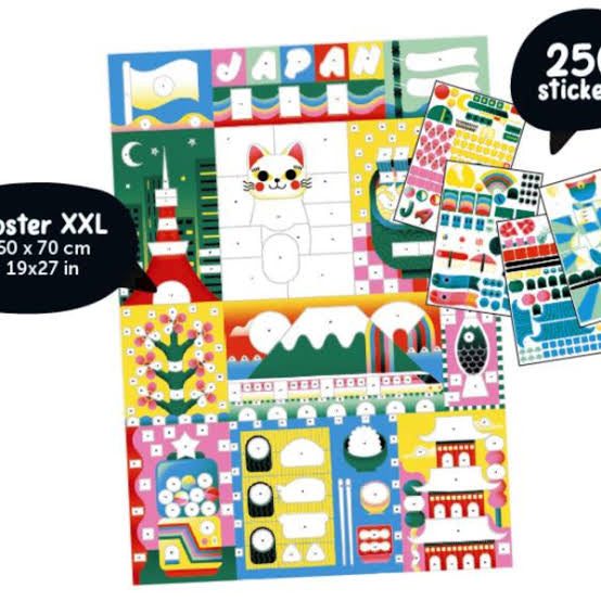 Colour by Stickers Poster - Japan