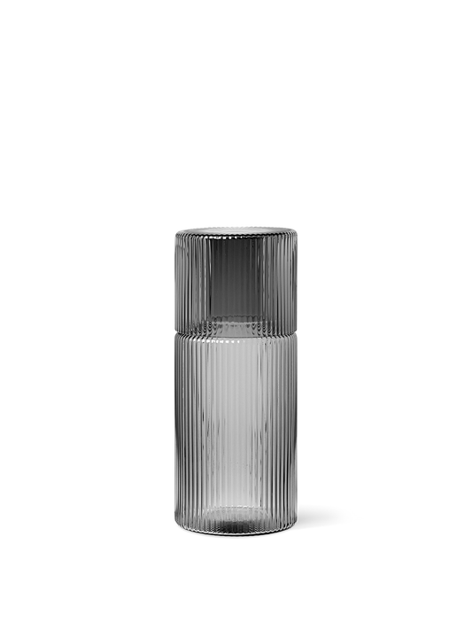 Ripple Carafe Set- Smoked Grey