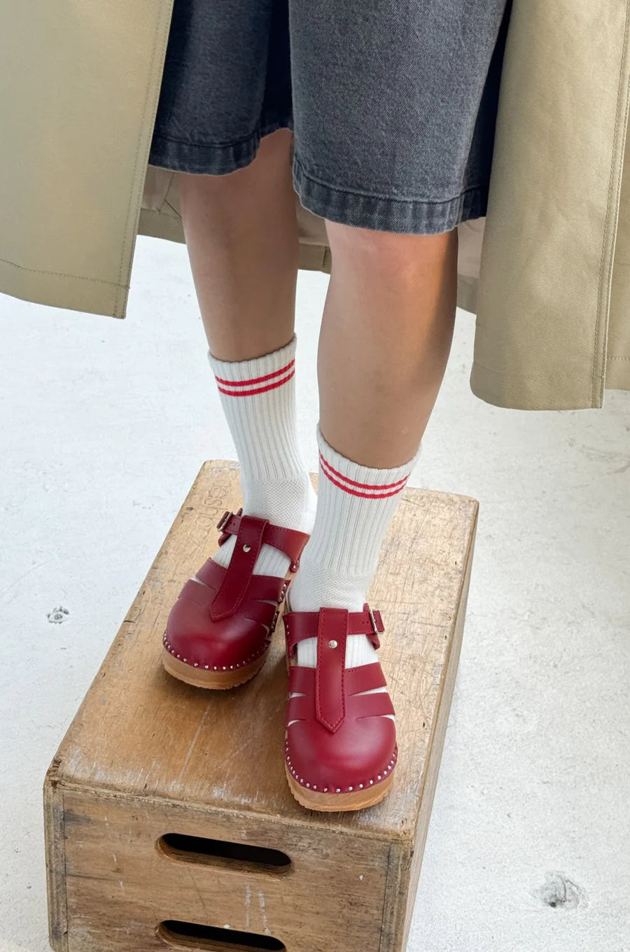 Boyfriend Sock - Clean White