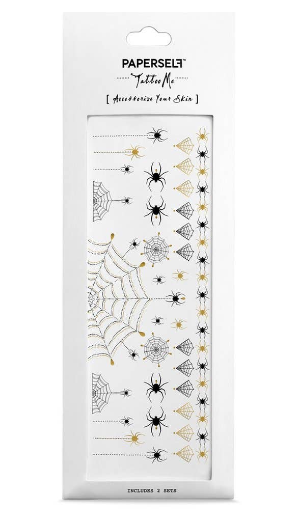 Spider Web Henna Temporary Tattoos Stickers