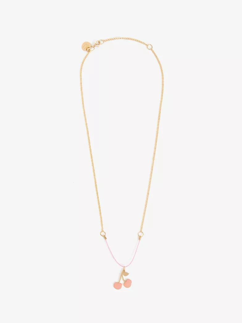 Enamel Cherries Necklace