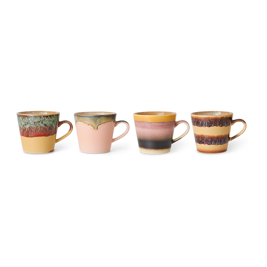 70s Ceramics Cappuccino Mugs Vista - Set Of 4