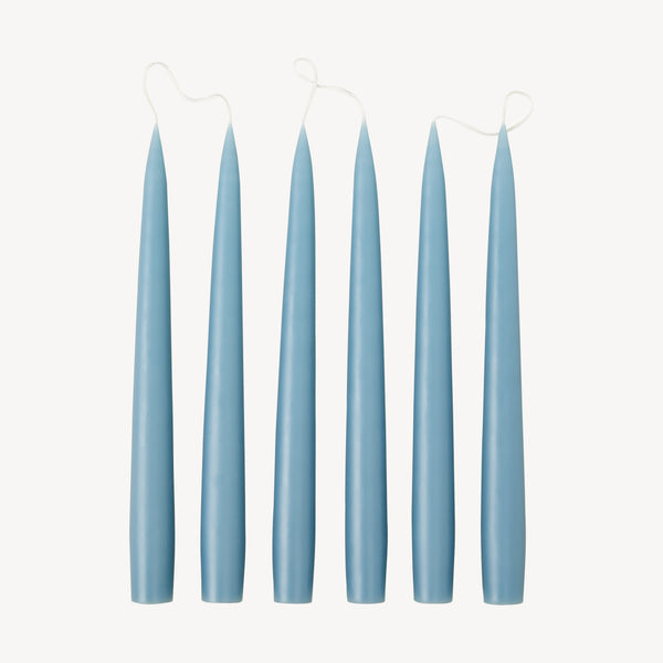 Taper Candle 25cm - Grey Blue