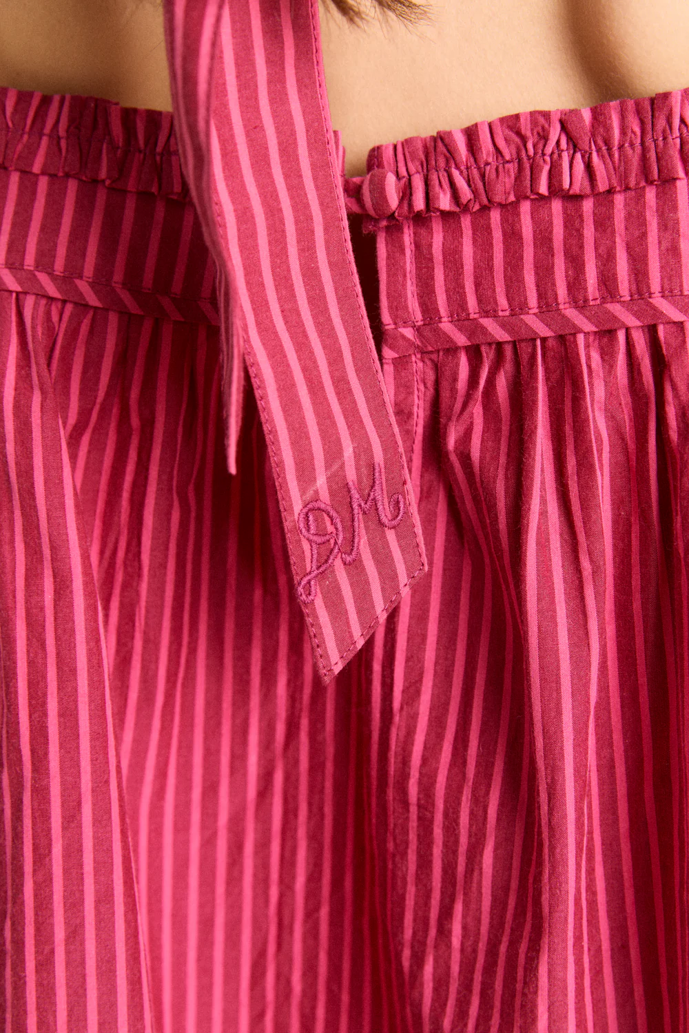 Garter Bun Wrap - Red Stripe