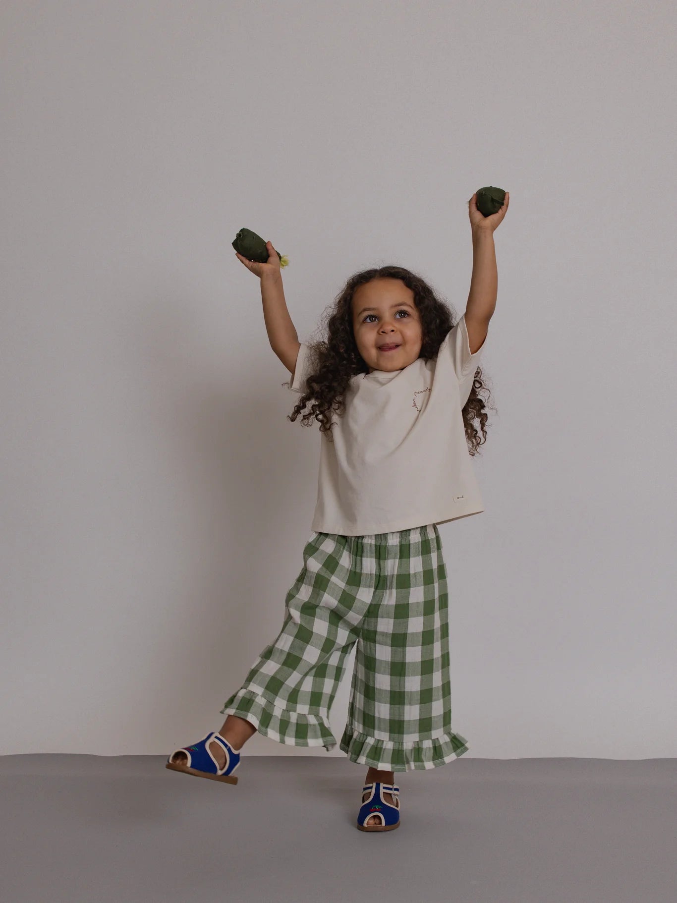 Dill Gingham Frill Culottes