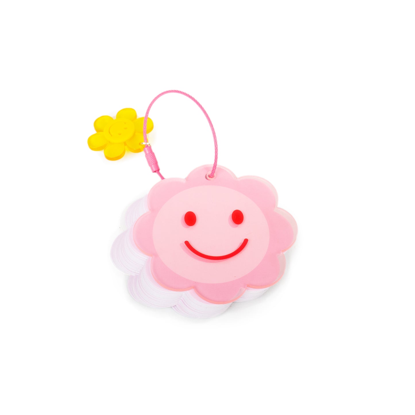 Smile Flower Mini Portable Notepad Pink