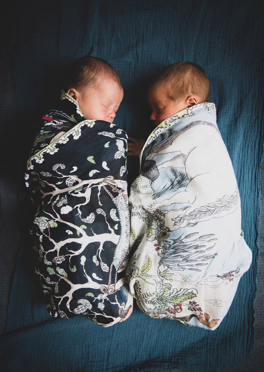 Enchanted Forest Reversible Baby Muslin