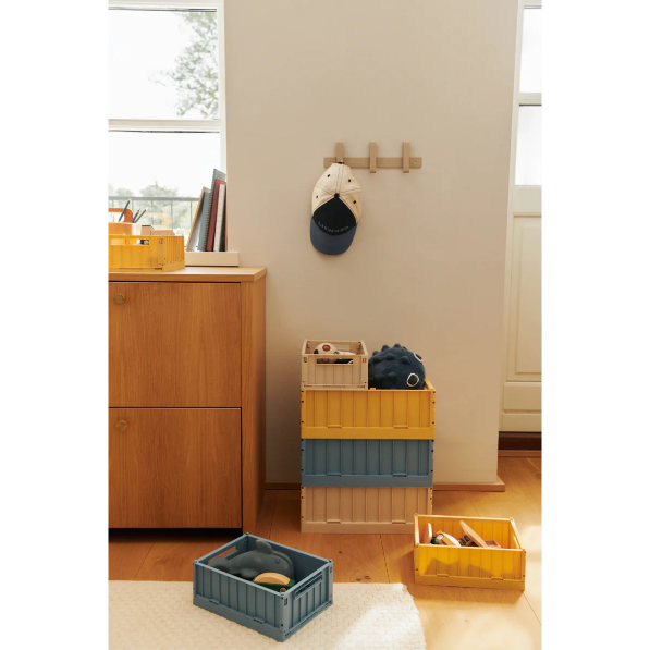 Weston Pack Of 2 Medium Storage Box - Beach Blue