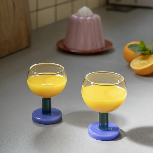 Glass Cantina Blue Set Of 2