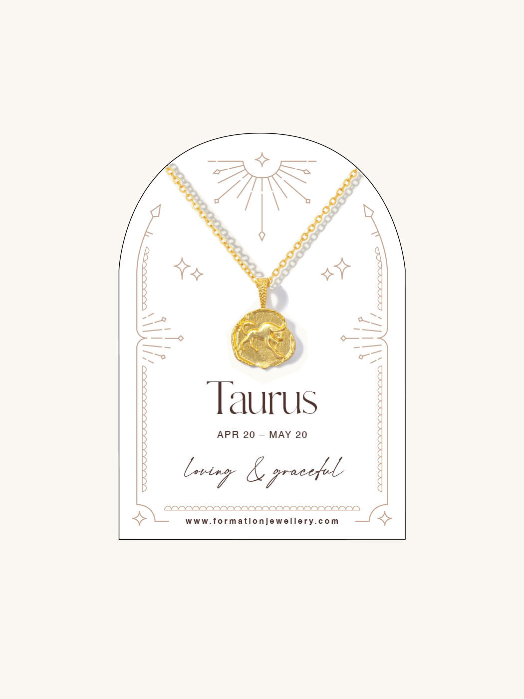 Taurus Zodiac Necklace