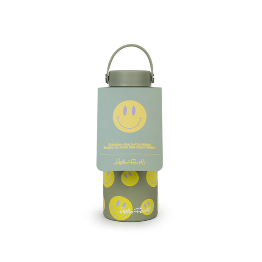 Smiley Water Bottle 1L - Green