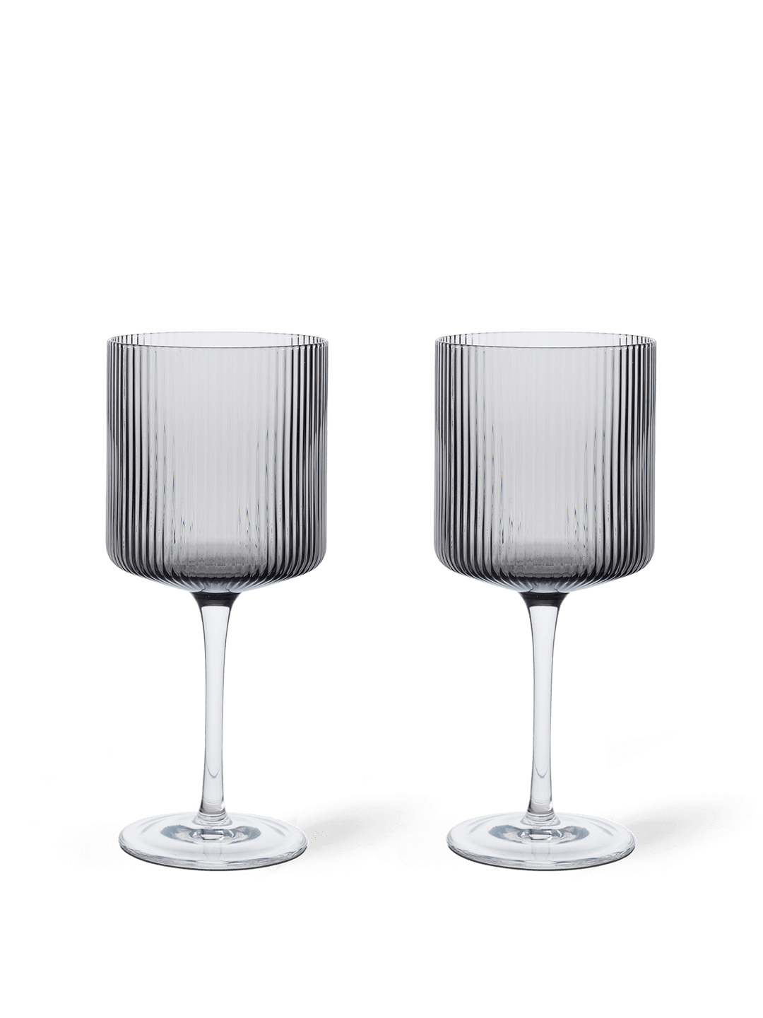 Ripple Red Wine Glasses - Smoked Grey