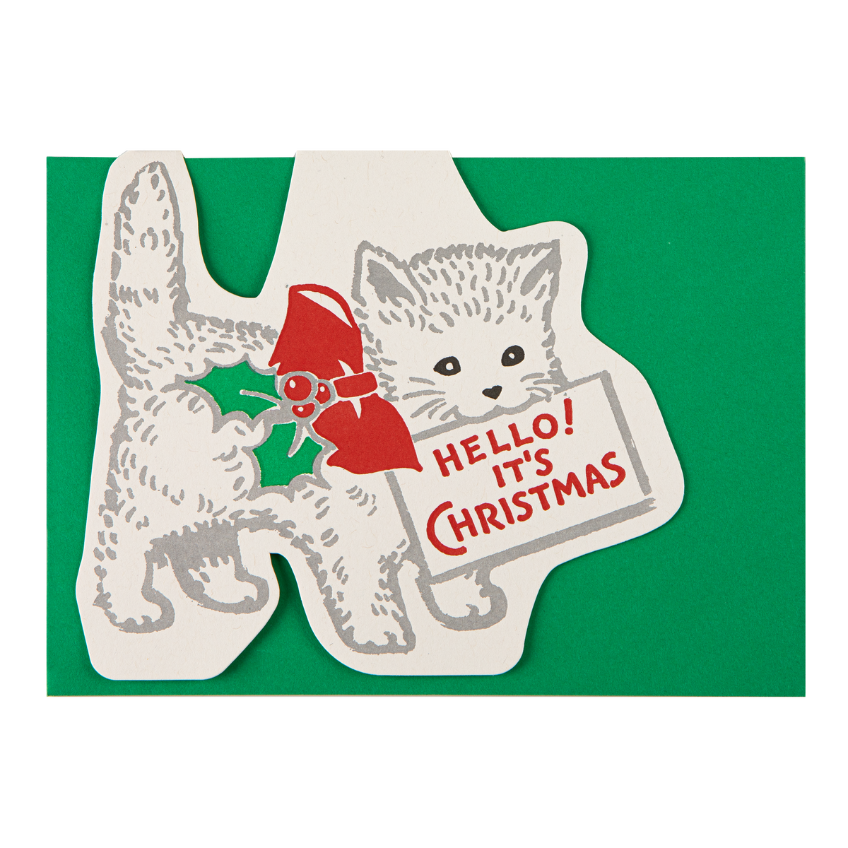 Christmas Cat | Cut-Out | Greeting Card