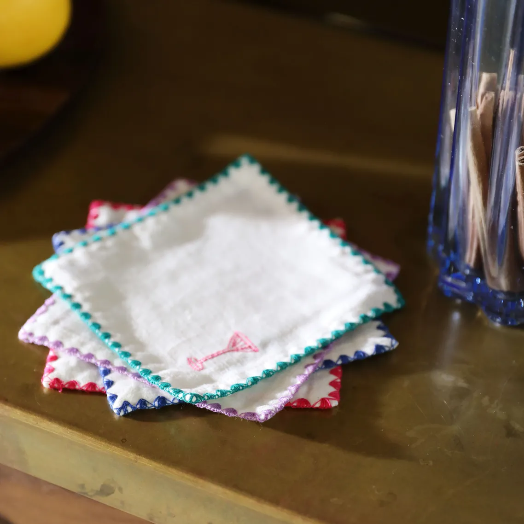 Cocktail Napkin Zig Zag - Set Of 4