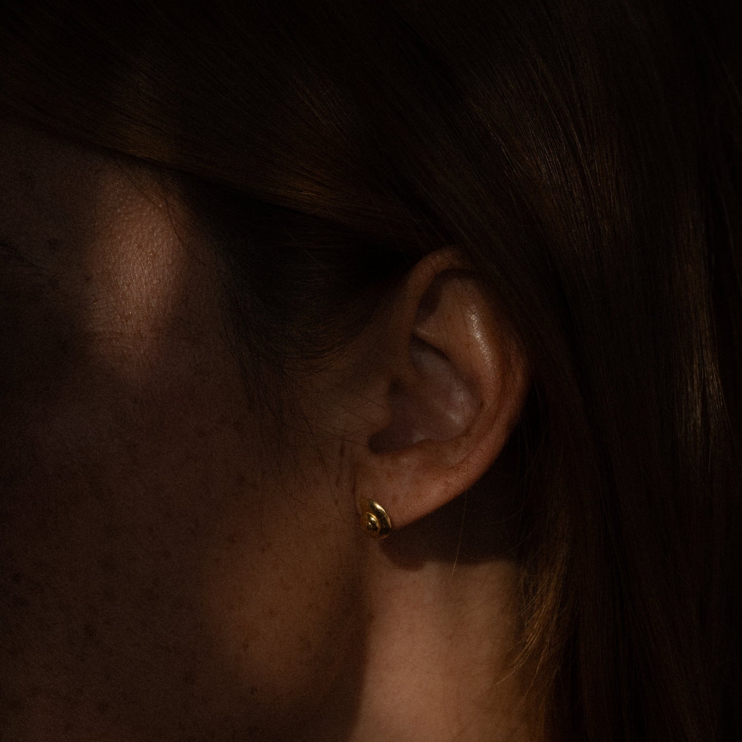 Inanna Spiral Stud Earrings - Gold