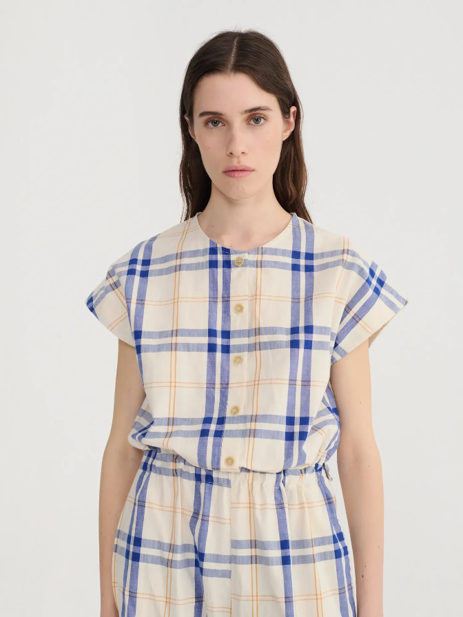 Fun Tartan Collar Shirt