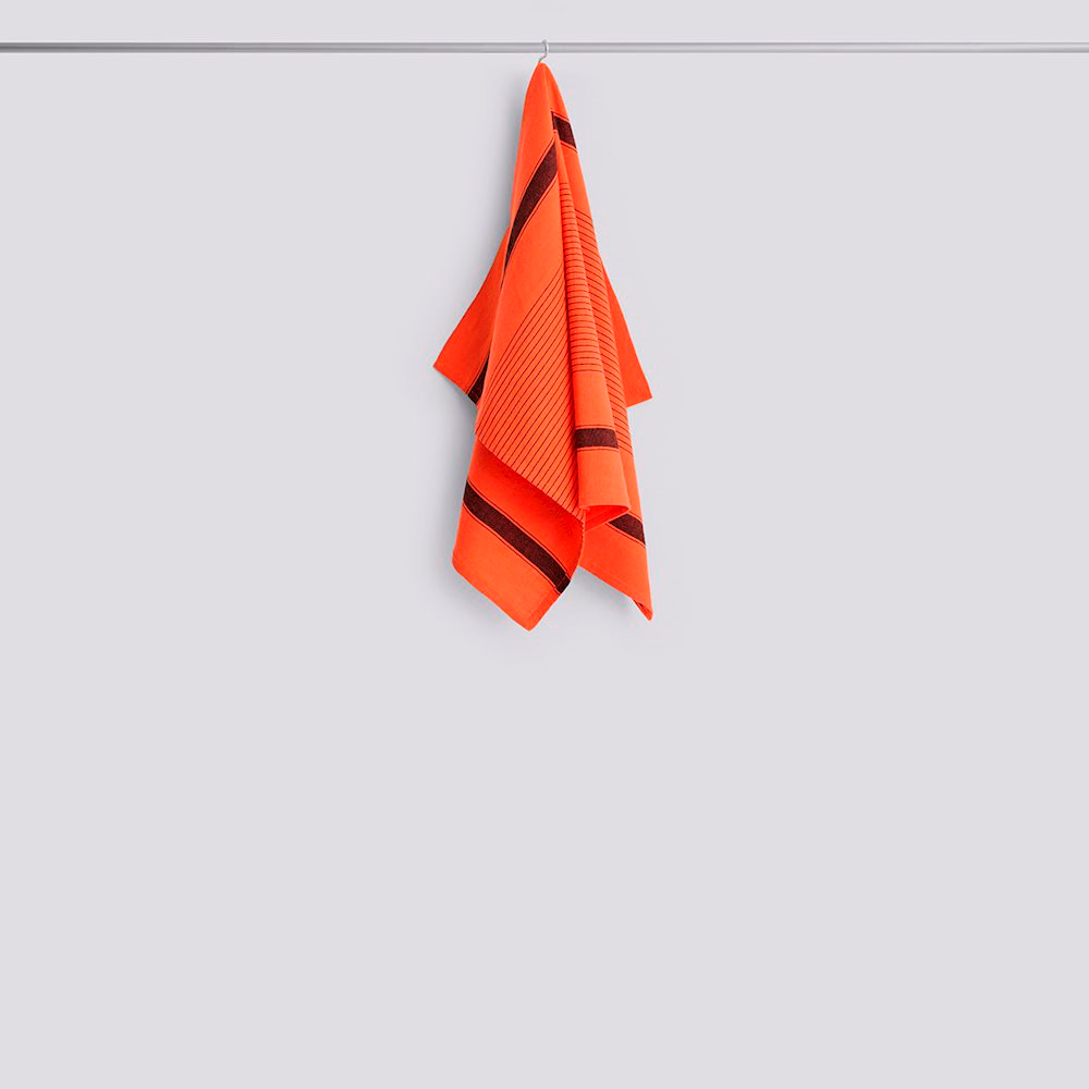 Linear Tea Towel - Warm Red