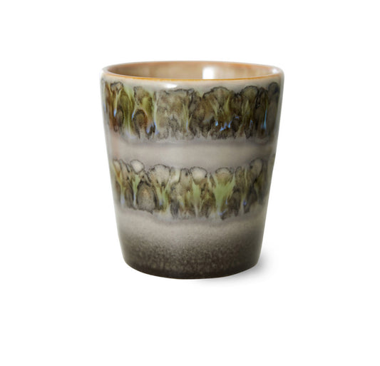 70s Ceramic Coffee Mug Single -  Fern