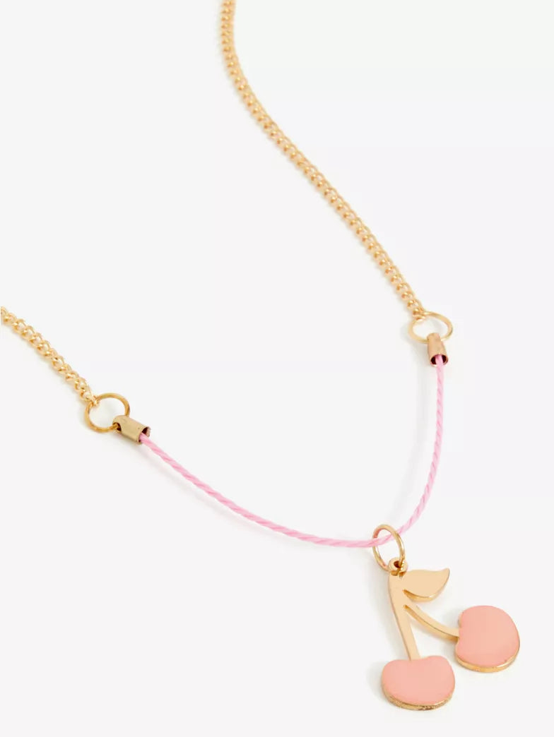Enamel Cherries Necklace