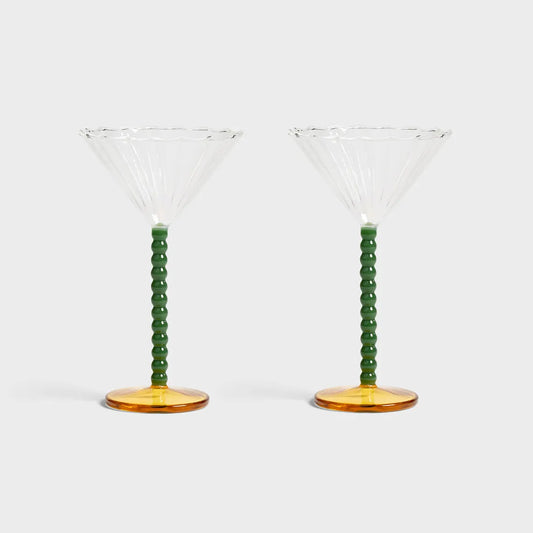 Perle Coupe Green Set Of 2