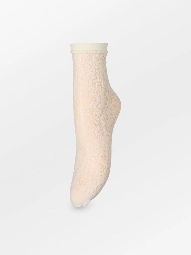 Lucia Lace Sock - Birch White