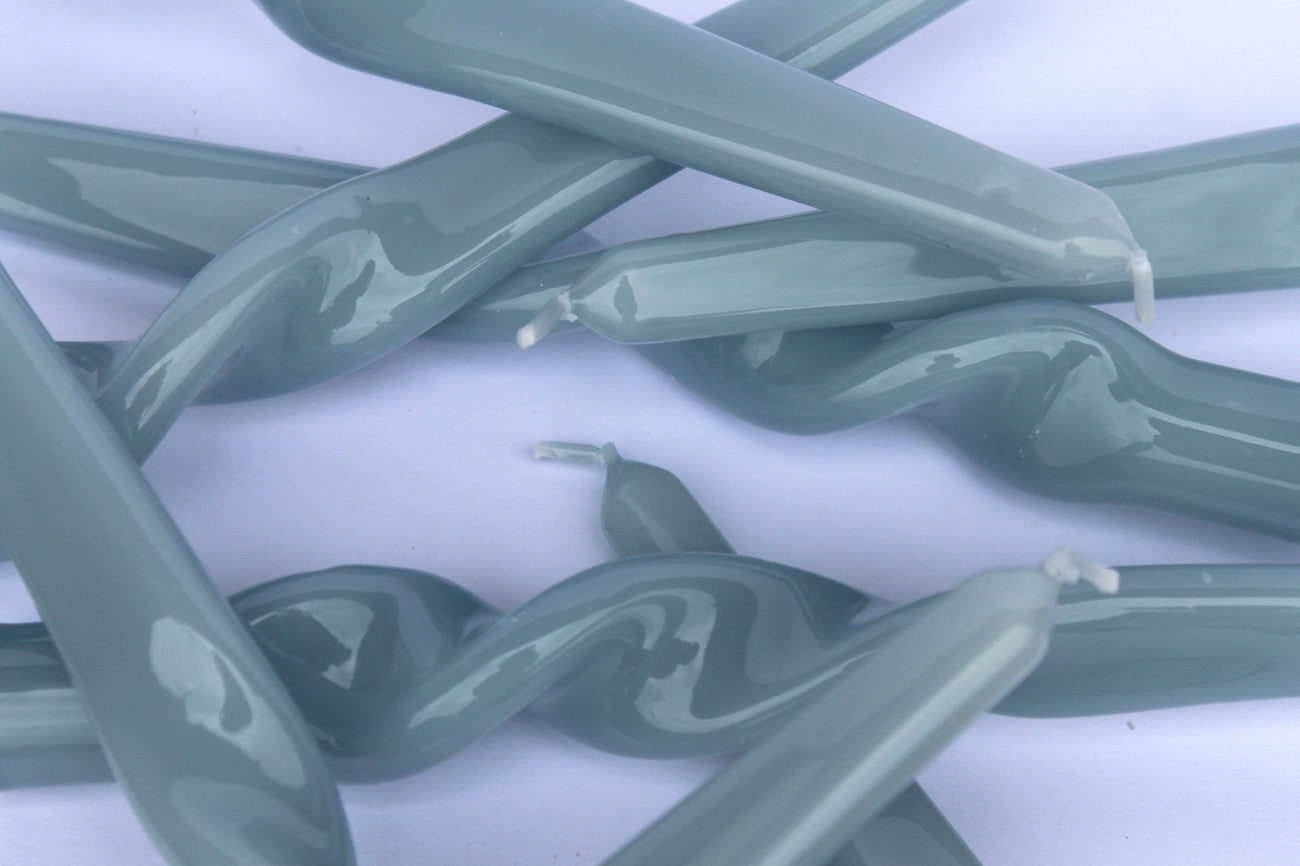 Single Twist Taper Candle - Cornflower Blue