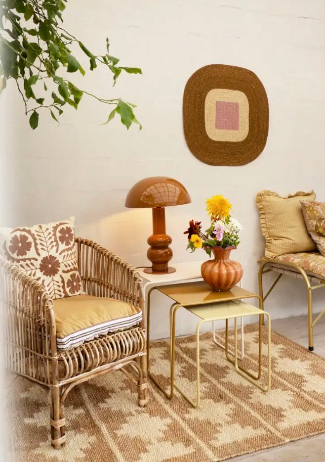 Enamel Table Lamp - Almond