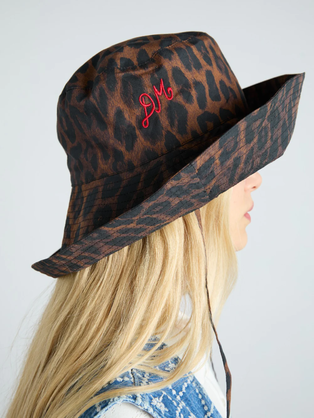 Sun Hat in Dark Leopard