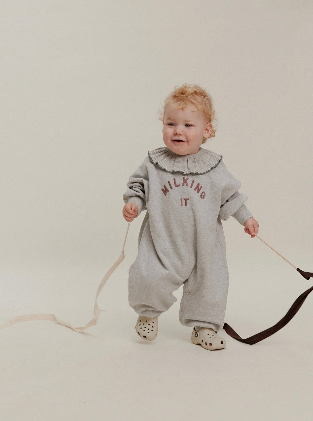 Ellis Romper - Grey Marl