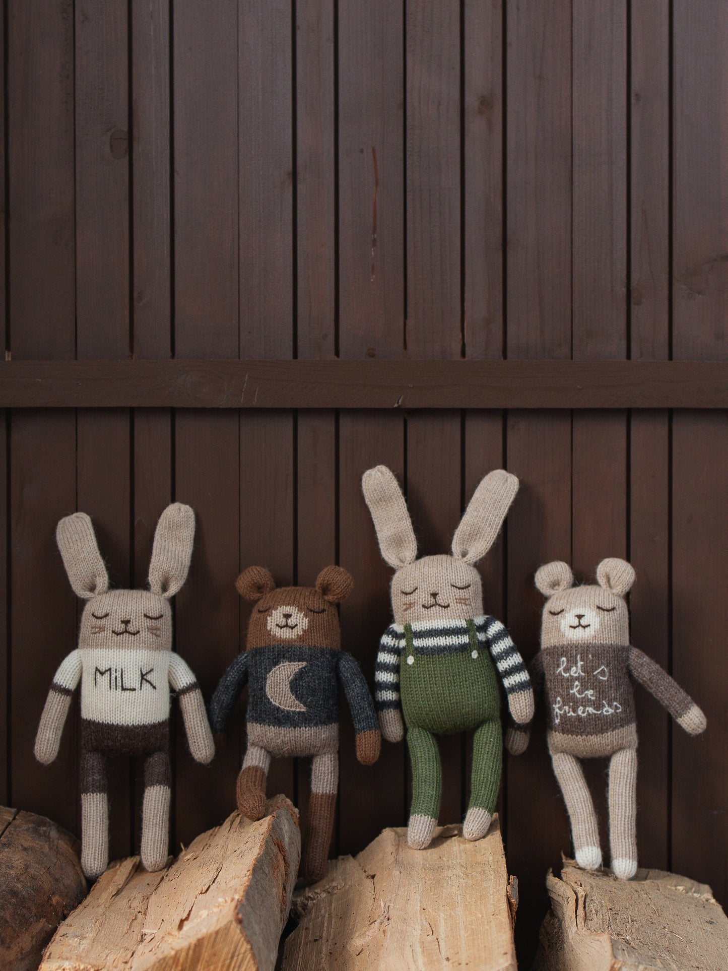 Bunny Soft Toy - Olive Overalls