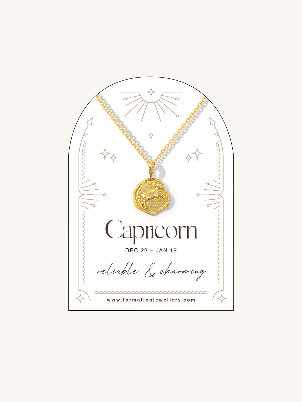 Capricorn Zodiac Necklace