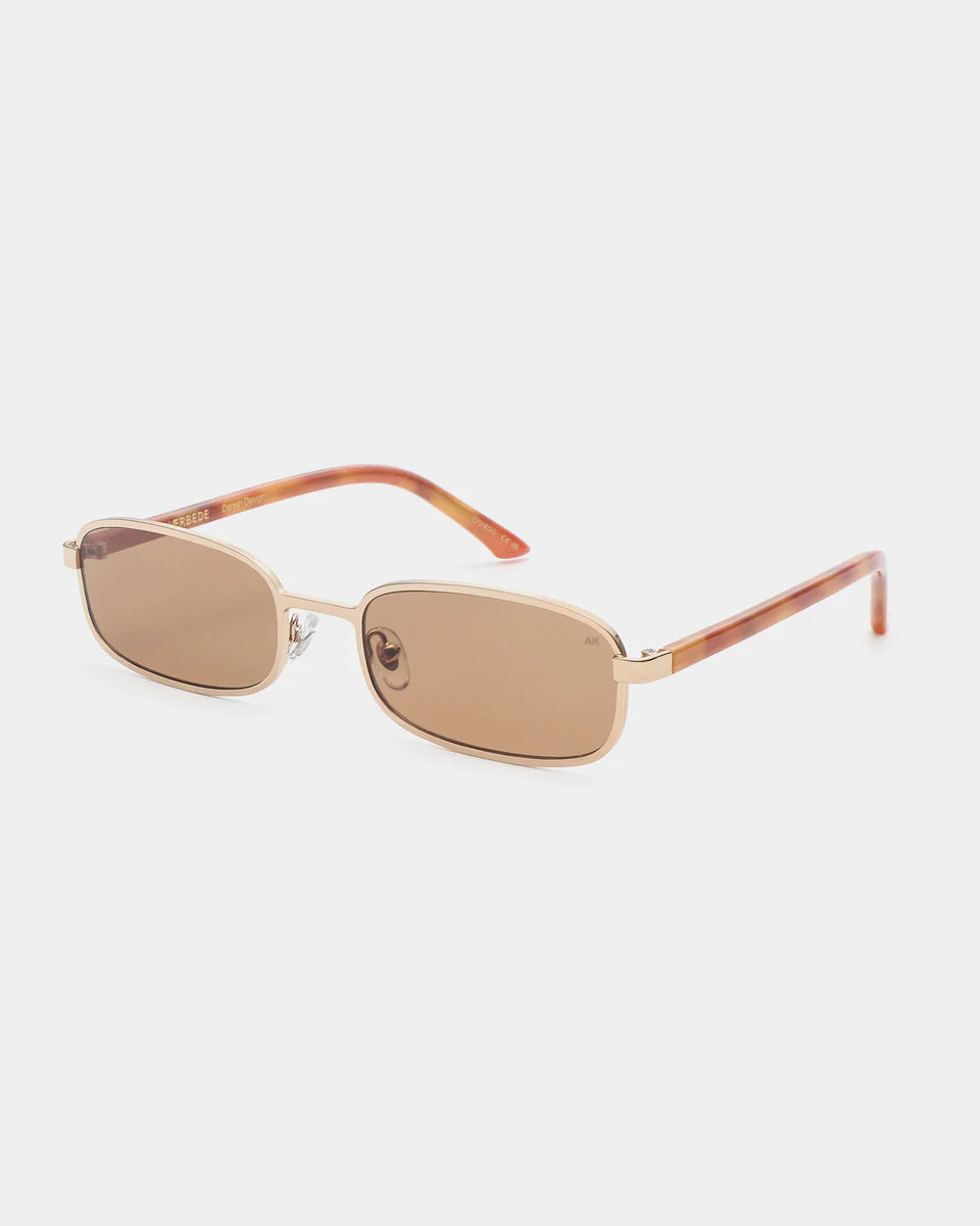 Noah Sunglasses - Gold Burnt Amber