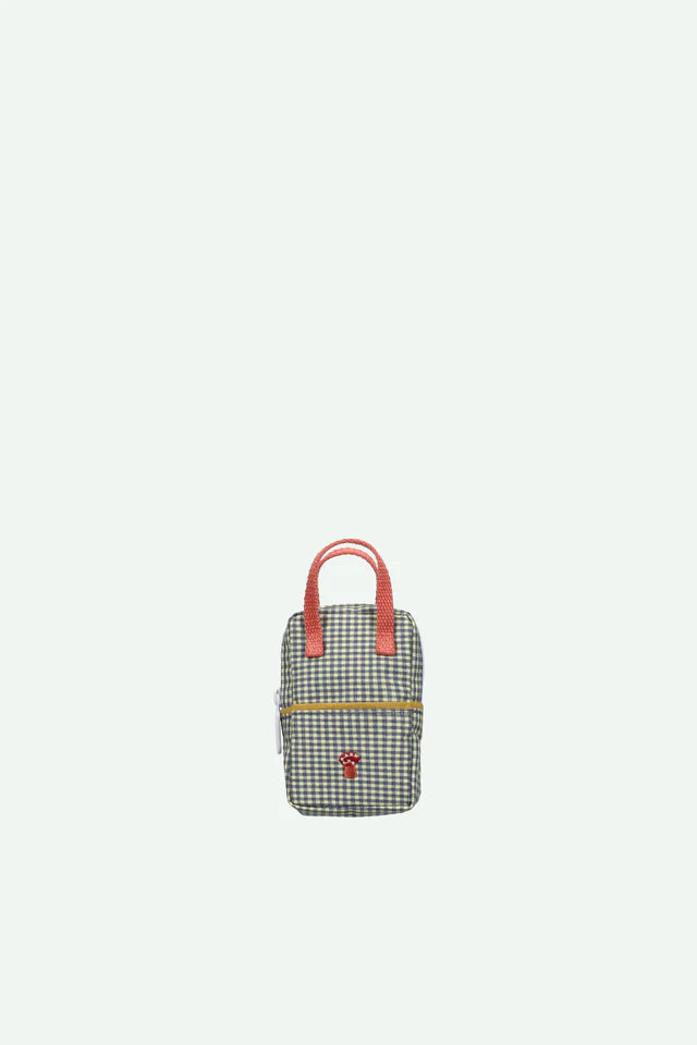 Gingham Backpack Mini - Mushroom