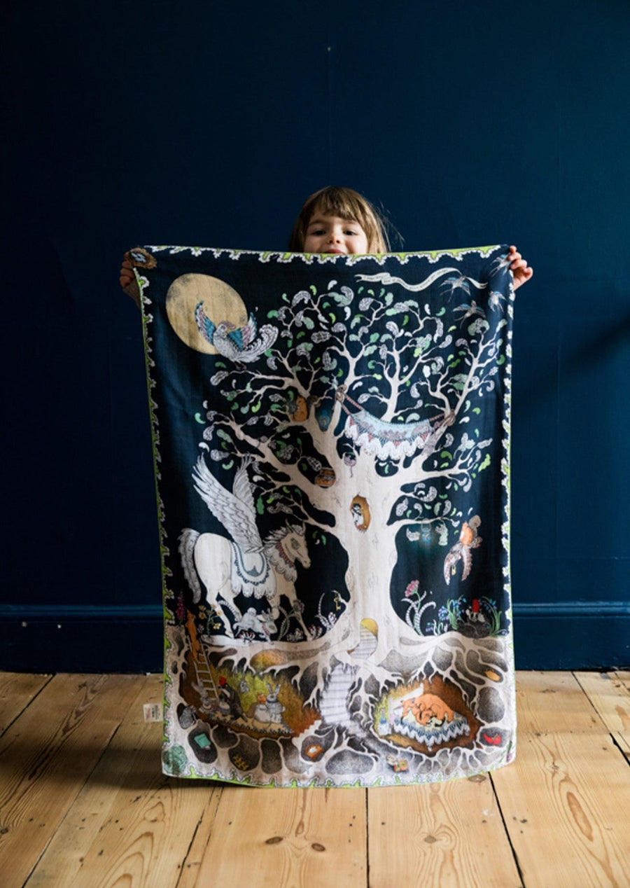 Enchanted Forest Reversible Baby Muslin