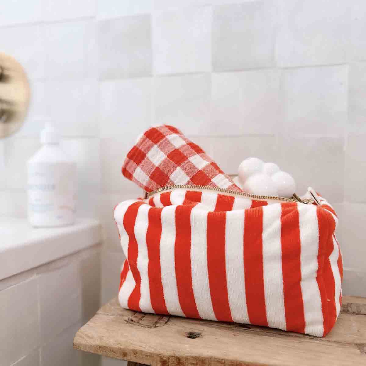 TOILETRY BAG VIC - TERRY TOMATO: TOMATO