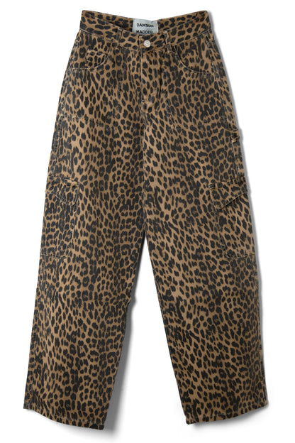 Leopard Cargo Jeans
